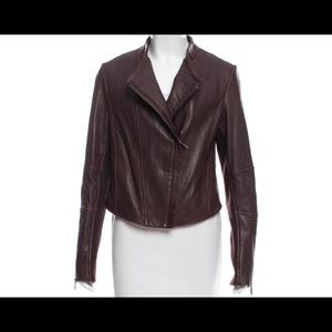 Vince leather zip up jacket